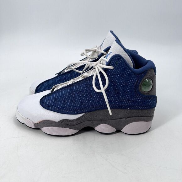 Nike Air Jordan Flint 13 Retro French Blue/Flint Grey Sneakers - Picture 5 of 13